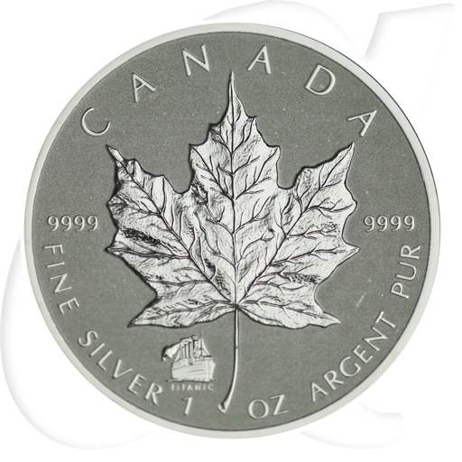 Kanada Dollar Silber Maple Leaf Privy Mark Titanic Bu Brilliant