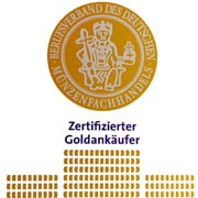 Zertifizierter Goldankäufer nach den Standards des Berufsverbandes des Deutschen Münzenfachhandels. e. V.