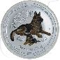 Preview: Australien 1 Dollar 2018 BU Silber Lunar II Jahr des Hundes in Farbe