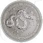 Preview: Australien 10 Dollar 2013 BU Silber Lunar II Jahr der Schlange