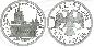 Preview: 3 Rubel Russland 1994 Smolny Münze Vorderseite und Rückseite zusammen