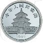 Preview: China Panda 1987 Silber Münzen-Wertseite