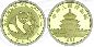 Preview: China Panda 1988 st 50 Yuan 15,55g (1/2 oz) Gold fein Münze Vorderseite und Rückseite zusammen