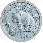 Preview: China 10 Yuan 1997 BU Panda 31,10g (1oz) Silber fein Variante 1 Münzen-Bildseite