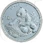 Preview: China 10 Yuan 1998 BU Panda 31,10g (1oz) Silber fein Variante 1 Münzen-Bildseite