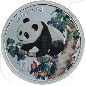Preview: China Panda 1998 BU 10 Yuan Silber Farbe