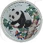 Mobile Preview: China Panda 1998 BU 5 Yuan 15,55g (1/2oz) Silber Farbe