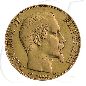 Preview: Frankreich 20 Francs 1856 A Gold 5,806 gr. fein Napoleon III. ss Münzen-Bildseite