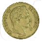 Preview: Frankreich 20 Francs 1869 BB Gold 5,806 gr. fein Napoleon III. ss Münzen-Bildseite