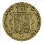 Preview: Großbritannien 1/2 Sovereign 1883 Gold 3,66 gr. fein Victoria Münzen-Wertseite