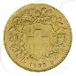 Preview: Schweiz 20 Franken Gold 5,81g fein Vreneli 1935 vz-st