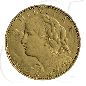 Preview: Schweiz 10 Franken Gold 2,90g fein Vreneli 1922 vz Münzen-Bildseite