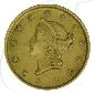 Preview: USA 1 Dollar 1853 ss Gold 1,50g fein Liberty Head