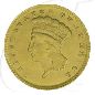 Preview: USA 1 Dollar 1868 ss Gold 1,50g fein Indianerprinzessin