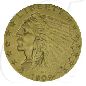 Preview: USA 2,5 Dollar 1909 ss-vz Gold 3,76g fein Indian Head - Indianer