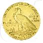 Preview: USA 5 Dollar 1908 ss-vz Gold Indian Head - Indianer Münzen-Wertseite