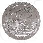 Mobile Preview: USA Quarter Dollar 2010 st 5 oz Silber Wyoming - Yellowstone National Park