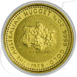 1/10 Unze Gold Australien Nugget Münzen-Bildseite