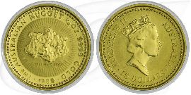 1/10 Unze Gold Australien Nugget Münze Vorderseite und Rückseite zusammen