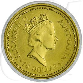 1/10 Unze Gold Australien Nugget Münzen-Wertseite