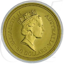 Australien 50 Dollar Känguru Gold 15,556g (1/2 oz) fein