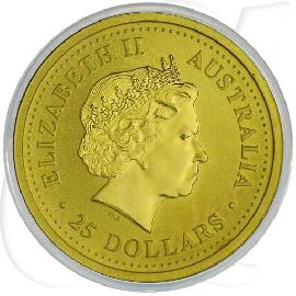 Australien 25 Dollar Känguru Gold 7,776g (1/4 oz) fein