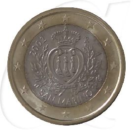 San Marino 1 Euro Kursmünze 2002 prägefrisch/vz-st