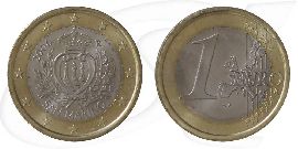 1-euro-muenze-san-marino-2006 Münze Vorderseite und Rückseite zusammen