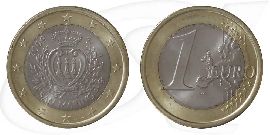 1-euro-muenze-san-marino-2009 Münze Vorderseite und Rückseite zusammen