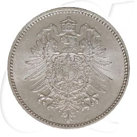 1 Mark 1875 B Kaiserreich kleiner Adler fast stempelglanz Münzen-Wertseite