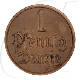 Danzig 1 Pfennig 1937 ss Wappen