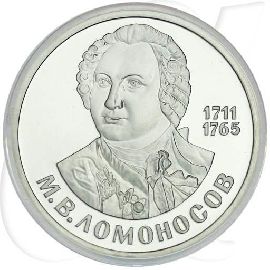 Russland 1 Rubel 1986 Cu/Ni PP Michail Lomonosov