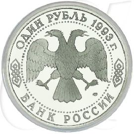 Russland 1 Rubel 1993 Cu/Ni PP Iwan Turgenjew