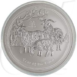 Australien 10 Dollar 2015 BU Silber Lunar II Jahr der Ziege