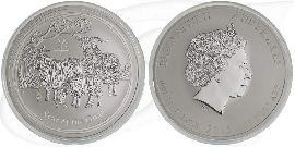 10 Dollar 2015 Ziege Australien Silber Lunar Münze Vorderseite und Rückseite zusammen