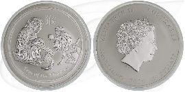 10 Dollar 2016 Affe Australien Silber Lunar Münze Vorderseite und Rückseite zusammen