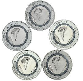 Deutschland 5x 10 Euro 2019 Satz ADFGJ st farbloser Ring In der Luft