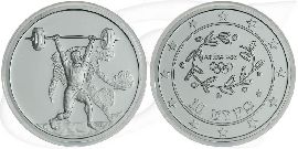 10 Euro Griechenland 2004 Gewichtheben Münze Vorderseite und Rückseite zusammen