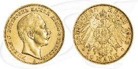 10 Mark Gold Wilhelm II 1903 Münze Vorderseite und Rückseite zusammen