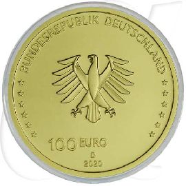Deutschland 100 Euro Gold 2020 D OVP Säulen der Demokratie - Einigkeit