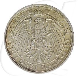 1915 Mansfeld 3 Mark Preussen Deutschland Münzen-Wertseite
