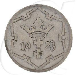 Danzig 5 Pfennig 1923 ss Wappen (kippelt etwas)