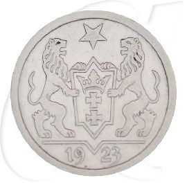 Danzig 2 Gulden 1923 ss-vz Kogge