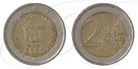 2-euro-2002-san-marino-umlaufmuenze Münze Vorderseite und Rückseite zusammen