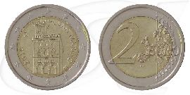 2-euro-2010-san-marino-kursmuenze Münze Vorderseite und Rückseite zusammen