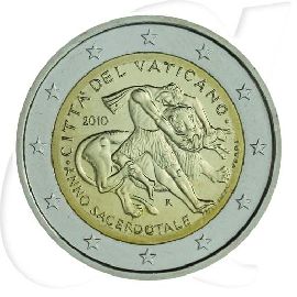 2 Euro 2010 Vatikan Münzen-Bildseite