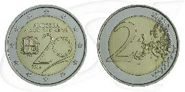 2 Euro 2014 Andorra Münze Vorderseite und Rückseite zusammen