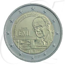 2 Euro Belgien 2019 Währungsinstitut Münzen-Bildseite