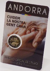 2 Euro Gedenkmünzen Andorra Senioren 2021 OVP