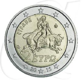 2 Euro Griechenland 2015 Münzen-Bildseite